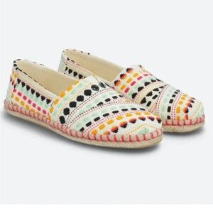 TOMS Alpargata Rope Natural Multi Global Woven Flat Espadrilles